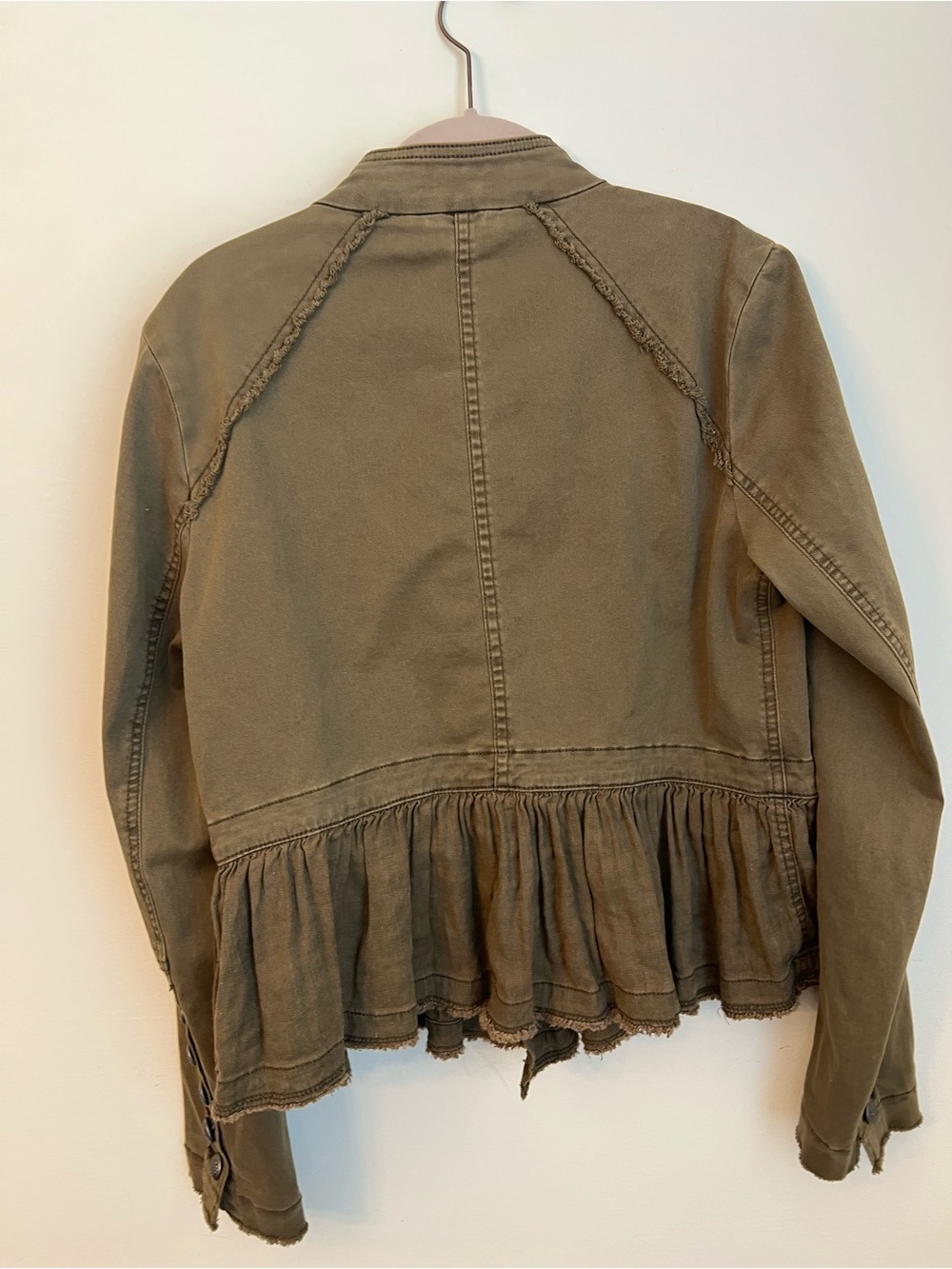 Free People Military Green peplum jacket Corset Jacket - Picture 3 of 11
